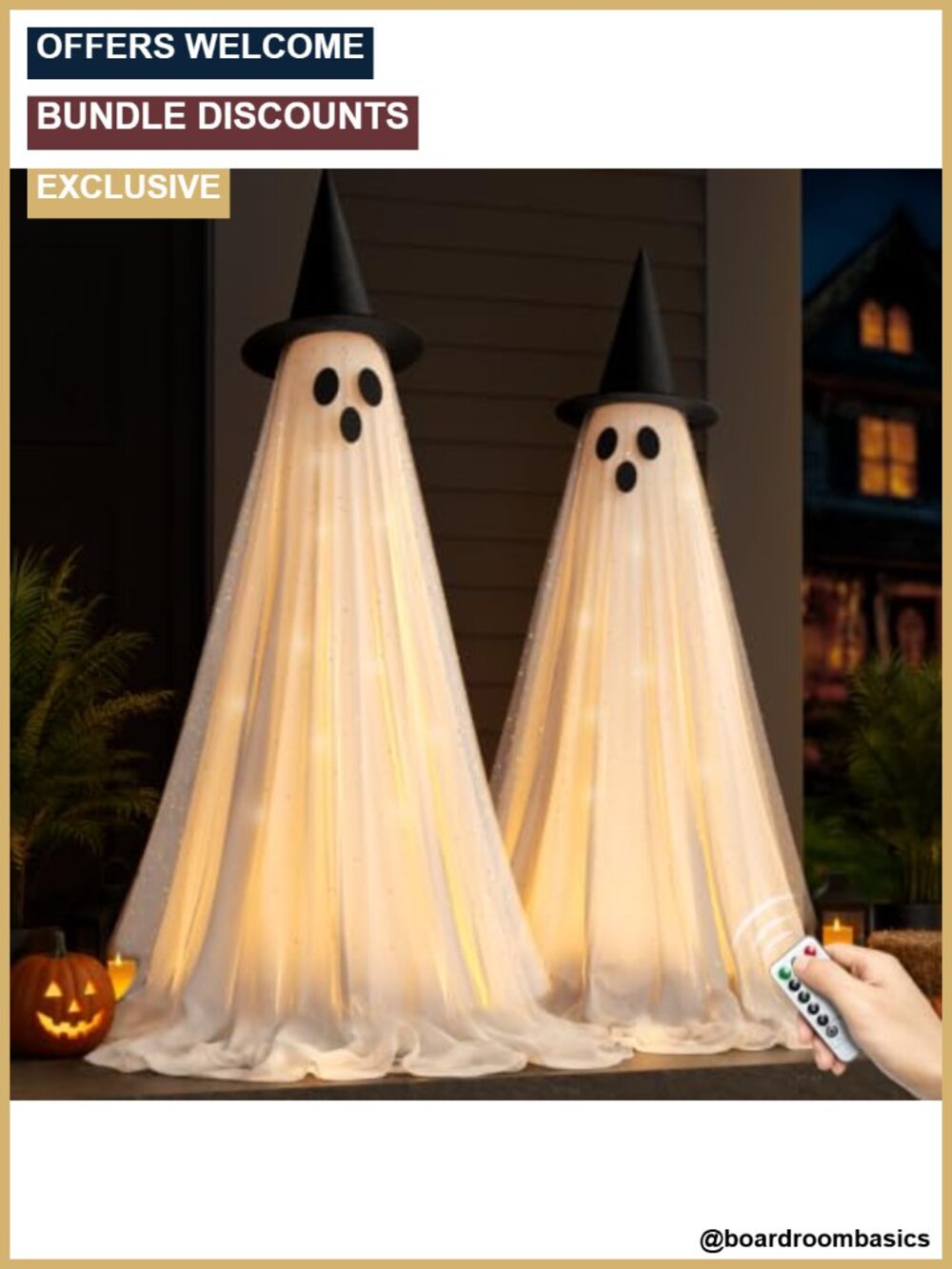 2 Pack 5.5 FT Light Up Ghosts Halloween Decorations Outdoor Indoor